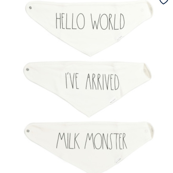 LAST 1 - NEW Rae Dunn 3 bandana bibs - Picture 2 of 3
